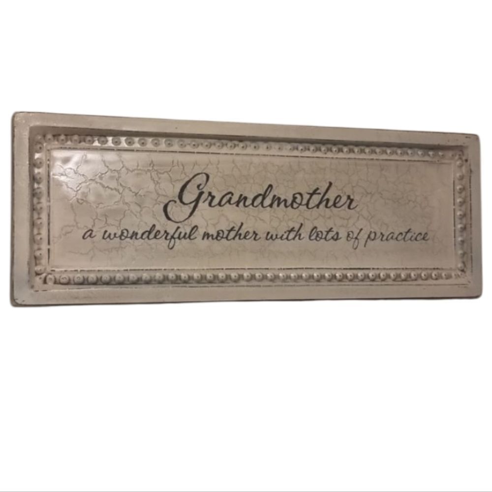 GRANDMOTHER decortive Crackled Metal Inspirational Wall Plaque